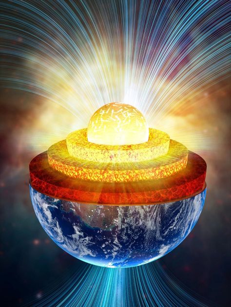 Scientists discover new baffling substance in Earth's core Earth Core Aesthetic, Core Of The Earth, Earth Core, Satya Yuga, Carbon Molecule, Inner Earth, Earth Layers, Seismic Wave, Outer Core