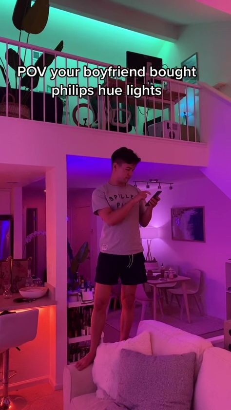 Phillips Hue Lighting, Phillips Hue, Philips Hue Lights, Hue Lights, Computer Shortcuts, Light Blue Aesthetic, Aesthetic Light, House House, Philips Hue