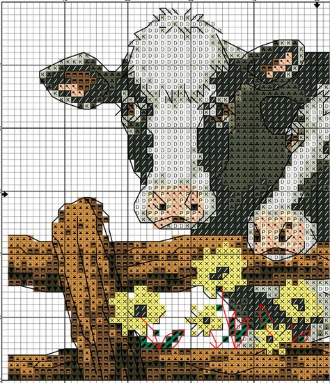 Cross Stitch Cow, Cross Stitch Sunflower, Cross Stitch Silhouette, Pixel Crochet, Baby Cardigan Knitting Pattern, Animal Cross Stitch Patterns, Cross Stitch Love, Hardanger Embroidery, Cute Cross Stitch