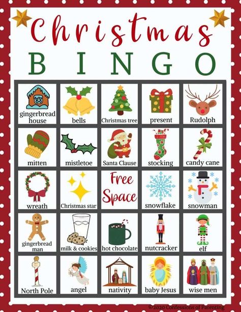Christmas Bingo Free Printable, Bingo Printable Free, Printable Christmas Bingo Cards, Christmas Bingo Printable, Bingo Free Printable, Free Christmas Games, Holiday Bingo, Christmas Bingo Game, Christmas Bingo Cards