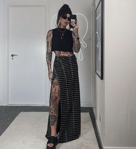 Stitch Fix | Personal Styling for Women & Men Goth Chic Outfits Grunge Style, Goth Cruise Outfits, Outfits For Tattooed Women, Goth Outfit Ideas Summer, Dark Whimsical Aesthetic Outfit, Goth Vacation Outfit, Alternative Fashion Women, Summer Gothic Outfits, Goth Summer Aesthetic