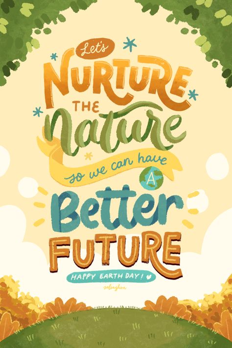 Earth Day Lettering Quotes Poster Wallpaper Nature, Slogan On Save Earth, Slogan On Save Environment, Save Environment Slogans, Slogan On Environment, Go Green Slogans, Earth Day Slogans, Nature Drawing For Kids, School Slogans