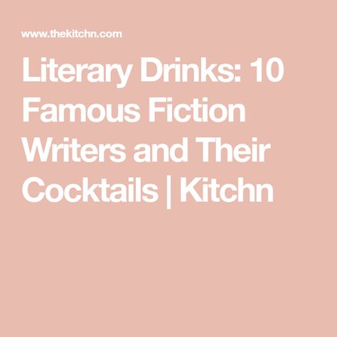 Ernest Hemingway, Literary Cocktails, Drink Names, Printable Programs, Cocktail Names, Bookstore Cafe, Cozy Coffee Shop, Cozy Coffee, Fiction Writer