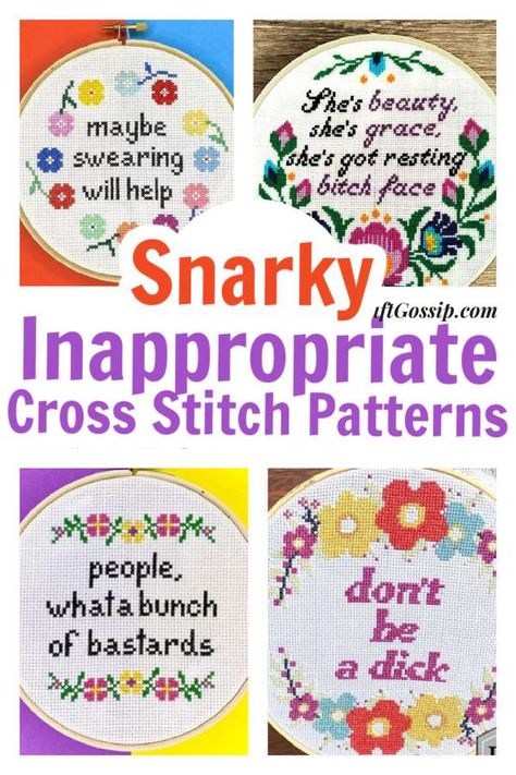 Saucy Cross-Stitch Patterns: Not for the Sensitive – Cross-Stitch Not Everyone's Cup Of Tea, Halloween Cross Stitch Charts, Free Cross Stitch Designs, Halloween Text, Cross Stitch Tutorial, Halloween Mickey, Cross Stitch Quotes, Hanging Flag, Diy Baby Clothes