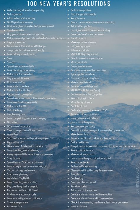 100 New Year's Resolutions | 100 Things 2 Do New Year Resolution Quotes, New Years Resolution List, Resolution Quotes, Resolution List, Life Goals List, Best Year Yet, New Year's Resolution, New Year Goals, Vie Motivation