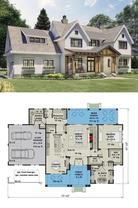 2,900 Sq Ft Two-Story 4-Bedroom New American Farmhouse House Plan with a Loft and Bonus Room 2800 Sq Ft House Plans 4 Bedroom, 3500 Sq Ft House Plans 2 Story Modern, 4 Bedroom House Plan With Basement, New American House Plans Two Story, 3000 Sq Ft 2 Story House Plans, 5 Bedroom House Floor Plan Under 3000 Sq Ft, 4 Bed 2 Story House Plans, 2 000 Sq Ft House Plans Open Floor 2 Story, 2 Story House Plans 3000 Sq Ft