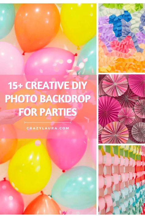 Make Your Own Photo Backdrop, Diy Picture Background, Easy Photo Op Ideas, Photo Op Backdrop Diy, Summer Party Photo Backdrop, Cheap Diy Backdrop Ideas, Photo Backdrops Ideas, Selfie Wall Ideas Photo Backdrops Diy, Birthday Party Picture Backdrop