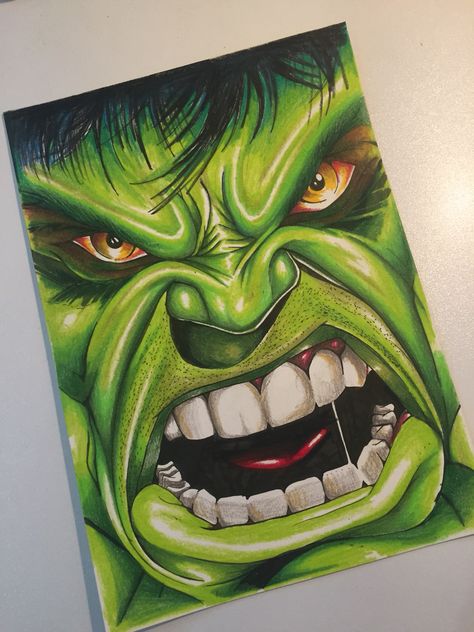 Hulk prismacolor drawing Hulk Pencil Drawing, Color Pencil On Canvas, Mini Colored Pencil Drawings, Anime Pencil Colour Drawings, Marvel Realistic Drawings, Color Pencil Drawing Anime, Realistic Colour Drawings, Marvel Art Painting, Realistic Colour Pencil Drawing Ideas