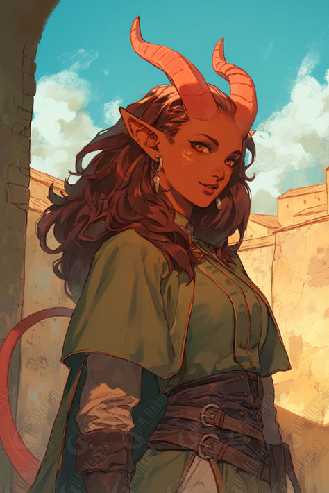 Tiefling Rogue Tiefling Outfits, Yuan Ti Female, Tiefling Pirate, Tiefling Woman, Water Genasi, Tiefling Rogue, Fantasy Quest, Dnd Tiefling, Tiefling Female