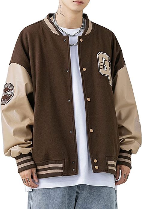 good quality varisity jacket for men casual clothing Sports Jacket Outfit Men, Varsity Jacket Outfit Mens, Sports Jacket Outfit, Letterman Jacket Outfit, Formal Jackets For Men, Varsity Baseball Jacket, Mens Jackets Fall, Jackets Streetwear, Baseball Jacket Outfit