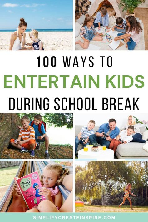 Make fun family memories these school holidays with the ultimate school holiday bucket list loaded with fun ideas, budget friendly activities and simple ways to keep kids entertained during school break. Need fun things to do on school holidays with your kids? List of 100 school holiday activities that will help keep the boredom away. From things to do at home to things to free and cheap things to do when out and about, for summer break, winter break, spring break and everything in between! Kids Summer Bucket List, Spring Break Kids, School Holiday Activities, School Vacation, School Break, Things To Do At Home, School Holiday, Educational Activities For Kids, Summer Bucket List