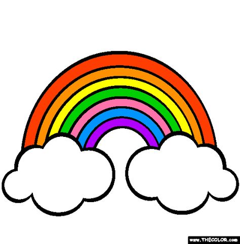 Rainbow Drawing, Rainbow Images, Rainbow Pictures, Bella Ciao, Rainbow Clipart, Unicorn Coloring, Unicorn Pictures, Spring Coloring Pages, Online Coloring Pages