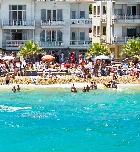 Istanbul beach at Buyukada Island (largest island in the chain of Princes' Islands in Istanbul). Princess Island Istanbul, Istanbul Beach, Biotin Shampoo, Saw Palmetto, Country Holiday, Natural Preservatives, Black Sea, Argan Oil, Hello Everyone