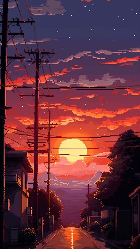 Pixel Sunset iPhone Wallpaper 4K - iPhone Wallpapers 3d Wallpaper Android, Smartphone Art, Sunset Iphone Wallpaper, Phone Background Wallpaper, Iphone Wallpapers Hd, Iphone Wallpaper Hd, Best Wallpaper Hd, Pixel Art Background, Wallpapers Ipad