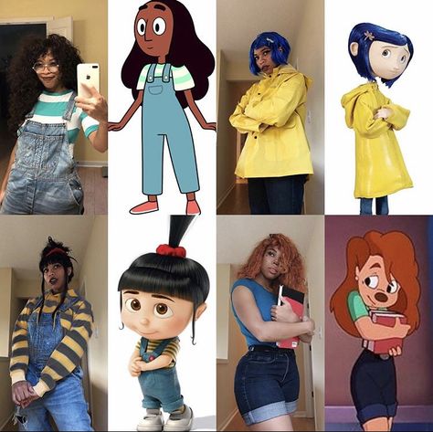 From anime cosplay to game of thrones, cartoon characters and more. These 40+ easy cosplay costume ideas will come in handy for halloween. Cartoon Character Outfits Spirit Week, Easy Character Day Outfits, Character Outfits Spirit Week, Character Day Spirit Week, Coraline Costume, Cartoon Halloween Costumes, Character Day, Character Halloween Costumes, Funny Vine