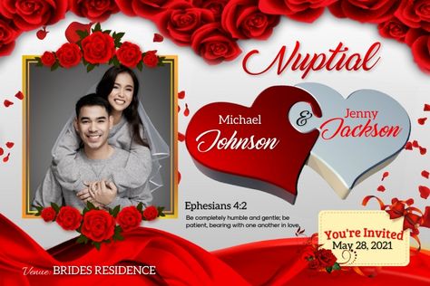 Text Banner Design, Heart Video Background, Anniversary Verses, Wedding Invitations Red, Wedding Banner Design, Motif Wedding, Amazing Wedding Invitations, Free Wedding Templates, Birthday Wishes With Name