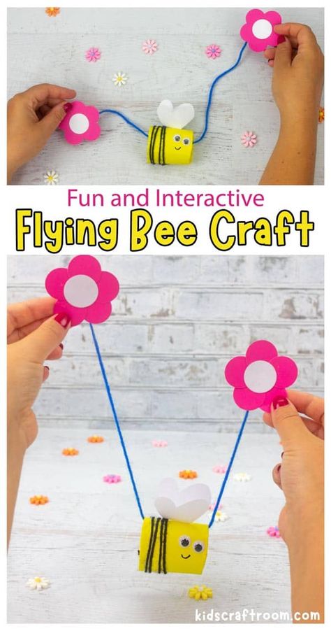 Projects For 2nd Grade, Preschool Books And Activities, Book Crafts For Kids, Simple Crafts For Kids, Insect Craft, Bug Craft, Craft Trends, Flying Bee, Easy Decorations