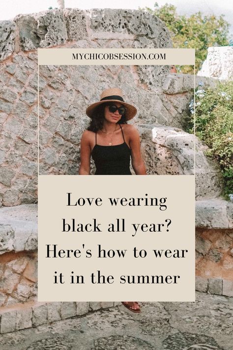 There are just some women that love wearing black all year round. And you’re one of them, aren’t you? Because I am too! Read on to discover our best tips on how you can wear black clothes in the summertime without looking (or feeling) out of place! Black Maxi Outfit Ideas, Wear Black In Summer, Black Summer Dress Outfit Classy, Black In Summer Outfit, Black Easter Outfit, Wearing Black In Summer, How To Style Black Dress Casual, How To Dress Down A Black Dress, How To Wear Black In Summer