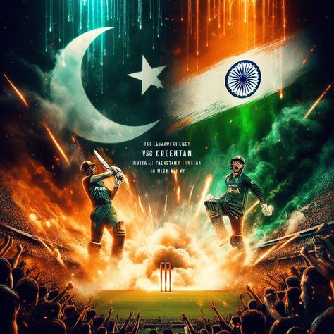 Pak vs Ind match ART India Vs Pakistan Cricket Poster, Pak Vs India Cricket, Pakistan Vs India Cricket, Cricket Match Poster, India Pakistan Cricket, India Cricket Match, Pakistan Cricket Match, India Vs Pakistan Cricket, Pakistan Vs India