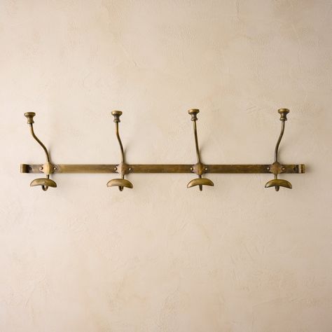 Duke Antique Brass Metal Wall Hooks Magnolia Homes Paint, Swivel Mirror, Metal Wall Hooks, Brass Coat Hooks, Organizing Linens, Entry Mudroom, Brass Wall Hook, Chip And Jo, Waco Texas