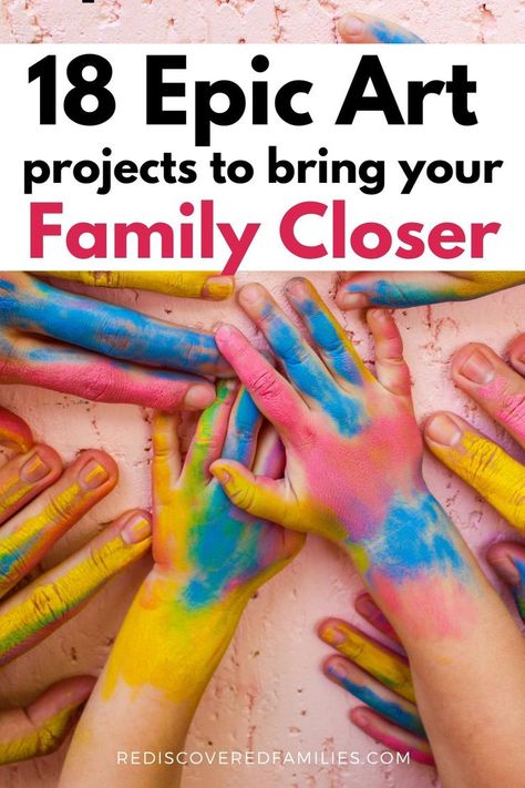 8 collaborative art projects for kids and parents to do together. All these activities are easy to prepare and don't need special supplies. Click through to get inspired. It's time to get creative! Projects To Do With Kids, Collaborative Art Projects For Kids, Simple Art Activity, Sibling Art, Family Art Projects, Group Art Projects, Preschool Art Projects, Collaborative Art Projects, Art Projects For Adults