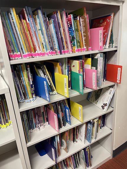 The Library Voice: A NEW Way To Do Our Nonfiction Shelf Dividers! School Bookshelf Organization, Library Dividers Bookshelves, Book Divider Ideas, Book Dividers Diy, Book Shelf Divider, Diy Shelf Dividers, School Library Bookshelves, Book Divider, Book Dividers