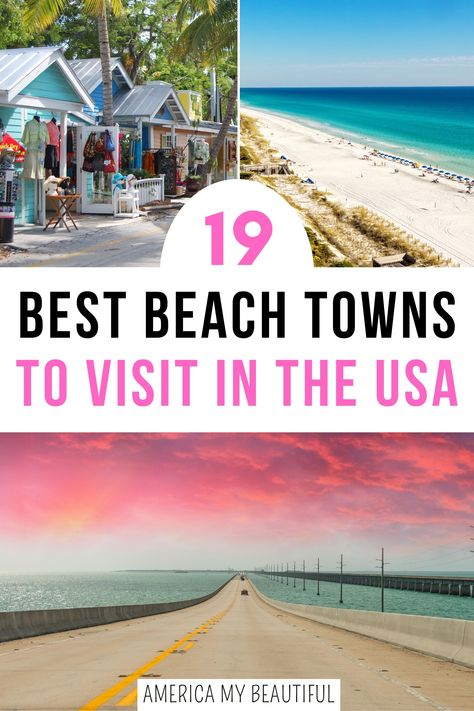 Best Usa Vacations, Best Beaches For Families, Best Beach Towns In Us, Usa Beach Vacations, Beaches To Visit In The Us, Best Beach Towns In Florida, Beach Towns In The Us, Where To Go On Vacation, Best Beach Vacations In The Us