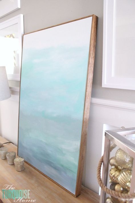 How to Frame a Canvas (for Cheap ... Diy Artwork, Large Canvas Art Diy, Frame A Canvas, Cadre Photo Diy, Diy Canvas Frame, Tree Beautiful, Diy Wand, Diy Picture Frames, Large Canvas Art