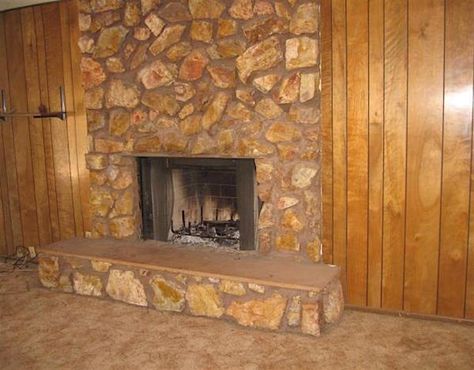 Old Stone Fireplace, Stone Fireplace Remodel, Brick Fireplace Remodel, Stone Fireplace Makeover, Patina Farm, Simple Fireplace, Stone Fireplace Surround, Natural Stone Fireplaces, Brick Fireplace Makeover