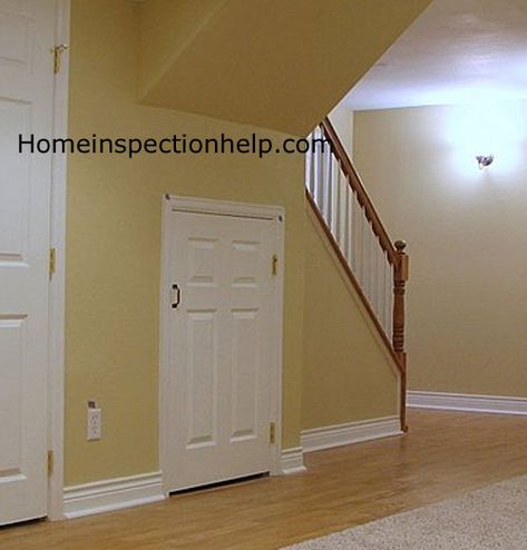 Short Closet Door, Short Door Ideas, Doors For Basement, Basement Railing, Rustic Railing, Staircase Door, Stairs Storage Drawers, Door Under Stairs, Basement Stair Railing Ideas