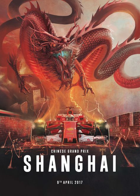Auto Racing Posters, Chinese Grand Prix, Grand Prix Posters, Ferrari Poster, Auto Racing Events, Motorsport Art, F1 Art, F1 Wallpaper Hd, F1 Poster