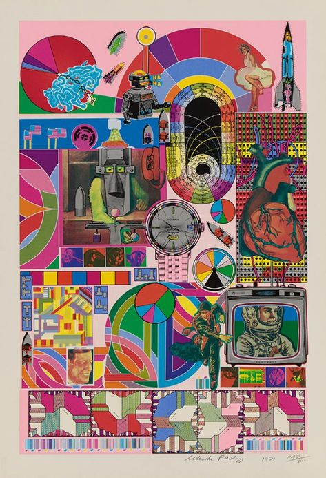 Fabulous art prints from British Pop artist Eduardo Paolozzi. All prints are signed and dated. Click the image to see his artworks. #EduardoPaolozzi #fineart #popart Pop Art, Eduardo Paolozzi, Richard Hamilton, Art Newspaper, Tate Gallery, Pop Art Print, Art Pop, Mixed Media Artwork, First Art