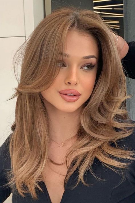 Honey Brown Hair Color, Haircut Selfie, Photo Hijab, Straight Layered Hair, Honey Brown Hair, Hairstyles For Layered Hair, Cute Hairstyle, Selfie Photo, Hijab Girl