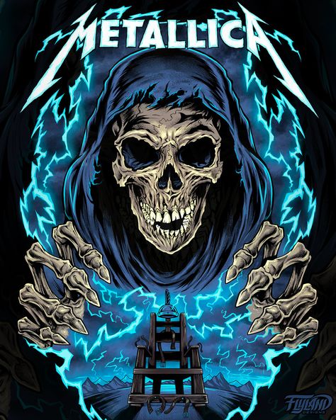 Tumblr, Metallica Poster Art, Designs For Shirts Ideas, Metallica Wallpaper Laptop, Metalica Posters, Metalica Wallpapers, Metallica Painting, Metalica Band, Reaper Artwork