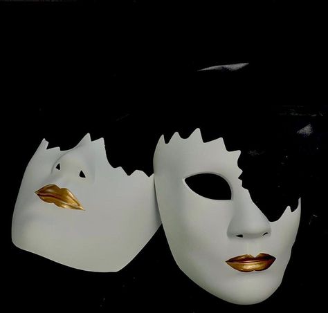 Jaw Mask, Masquerade Mask Full Face, Lemon Face Mask, Blank Mask, Drama Masks, Metal Mask, Mask Style, Female Mask, Gold Lips