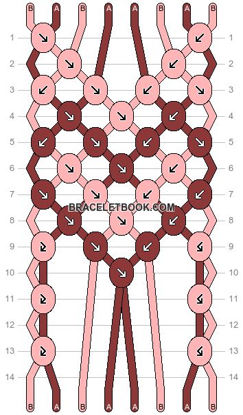 Heart Shape Friendship Bracelet Pattern, Fimo, Heart Shape Bracelet Tutorial, Heart Shaped Bracelet Pattern, Heart Chain Bracelet Tutorial, Heart Chain Bracelet Pattern, Heart Embroidery Bracelet, Heart Bracelet Pattern Tutorial, Friendship Bracelets Heart Pattern