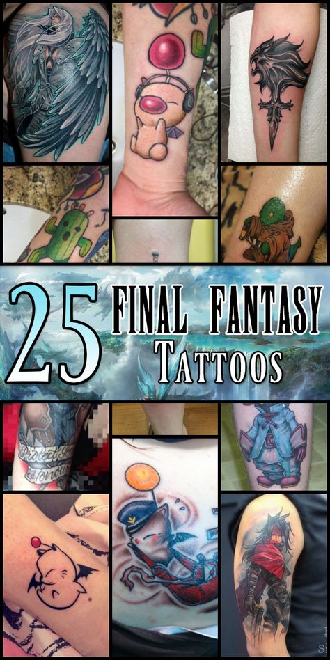 Final Fantasy X Tattoo Ideas, Final Fantasy Vii Tattoo Ideas, Final Fantasy Tattoo Sleeve, Video Game Inspired Tattoos, Final Fantasy Tattoos, Final Fantasy X Tattoo, Final Fantasy Vii Tattoo, Video Game Tattoo Sleeve, Final Fantasy Tattoo Ideas
