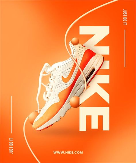 Nike Shoes Social Media Banner Design Template Handball, Social Media Banner Design, Nike Poster, Shoe Advertising, Nike Ad, Shoe Poster, Ads Banner, Social Media Branding Design, Sneaker Posters