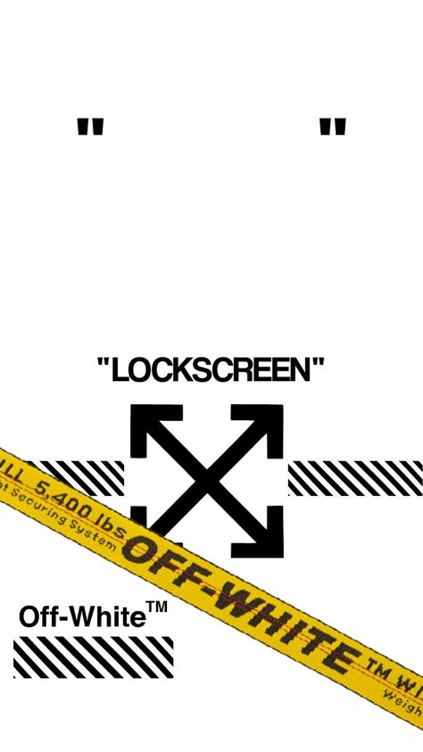 Lock Screen with the "LOCKSCREEN" text and Home Screen with the "APPS" text. Off White Asthetics Wallpaper, Off White Logo Wallpaper, Off White Logo Design, Off White Logo Art, Off White Wallpaper Aesthetic, Off White Iphone Wallpaper, Off White Brand Aesthetic, Home Screens Wallpapers, Off White Wallpaper Iphone