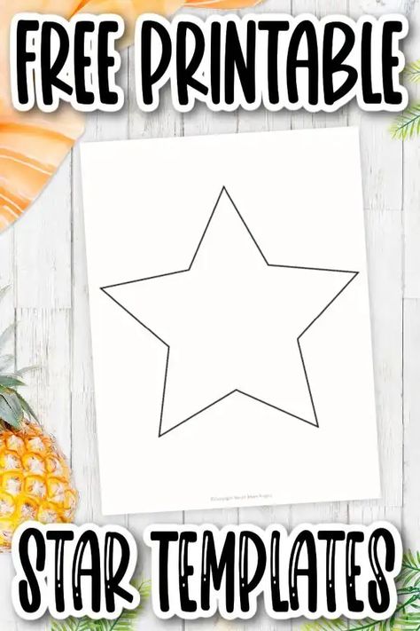 Free Printable Star Template - Simple Mom Project Free Printable Star Template, Printable Stars Free, Printable Star Templates, Star Templates Free Printable, Star Printable Templates Free, Star Template Printable Free, Seashell Template, Seashells Template, Star Template Printable