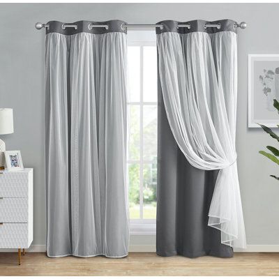 Grey Blackout Curtains, Hotel Chic, Layered Curtains, Curtains Living, Grey Curtains, Curtain Designs, Colorful Curtains, Curtains Bedroom, Curtains Living Room