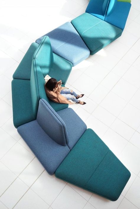 Rhyme Modular Seating | Contract Furniture | NaughtOne Trent University, Concert Stage Design, Modular Seating, Modern Office Design, Office Sofa, Ideas Hogar, Soft Seating, Modular Furniture, Contract Furniture