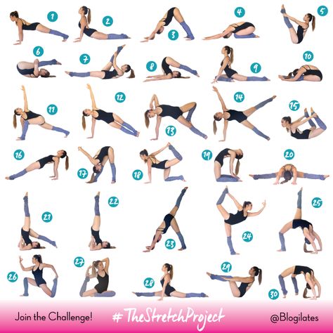 The Stretch Project – 30 day flexibility challenge! Still working on the splits. Pop Pilates, Stretch Challenge, Flexibility Challenge, Dance Stretches, Ashtanga Vinyasa Yoga, Stretches For Flexibility, Prințese Disney, Yoga Iyengar, Easy Yoga Workouts