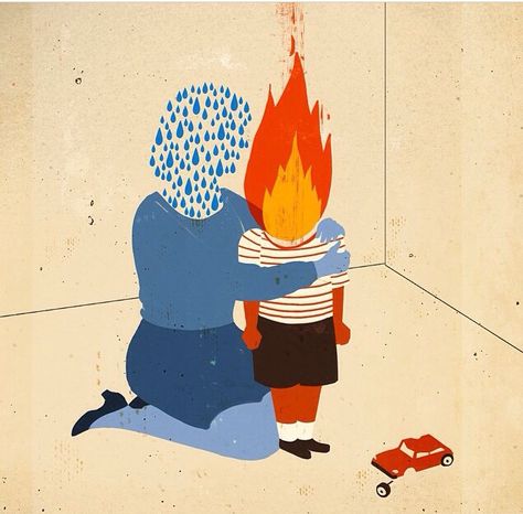 Emiliano ponzi Types Of Parenting Styles, Reactive Attachment Disorder, Parenting Pictures, Parenting Illustration, Conduct Disorder, Parenting Photography, Parenting Done Right, Child Psychology, Conceptual Illustration