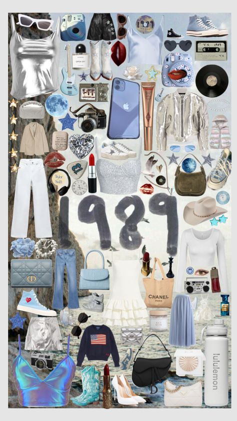 Taylor Swift 1989 Tour Outfits, Outfit Mood Board, 1989 Eras Tour Outfit, Taylor Swift 1989 Tour, Taylor Swift Costume, 1989 Tour, Taylor Outfits, Taylor Swift Party, Taylor Swift Birthday