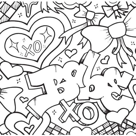 DIGITAL FILE ONLYLovely coloring page for the little graffiti babe in your life. Also makes for cool seasonal wall art. The final product is a downloadable PDF file sized to 8.5"x11", ready to print at home. Don't forget to add our personalized name crayons when gifting.And, check out our personalized Graffiti coloring page option. Hand-drawn and customized by us, for you & yours. PLEASE NOTE: All of our designs are for personal use only and may not be resold, distributed, copied or shared. Refu Nature, Blank Coloring Pages For Grown Ups, Easy Doodle Art Patterns, Baddie Coloring Pages Printable, Disney Coloring Pages Printables Free, Coloring Pages For Adults Free Printable, Coloring Pages Of Women, 80s Coloring Pages, Grunge Coloring Pages