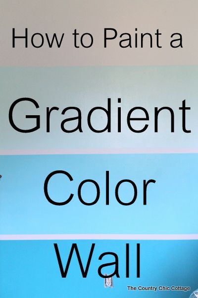 How to Paint a Gradient Wall -- learn how to get that ombre or gradient look on the wall of your home with this method.  This wall looks like a paint chip with horizontal lines running through it.  The post even shows how to do the math and calculate where your lines go! How To Decorate Paintings On Wall, Ombre Walls, Ombre Painted Walls, Andrea Thomas, Cottage Diy, Gradient Wall, Ombre Paint, Picking Paint Colors, Paint Tips
