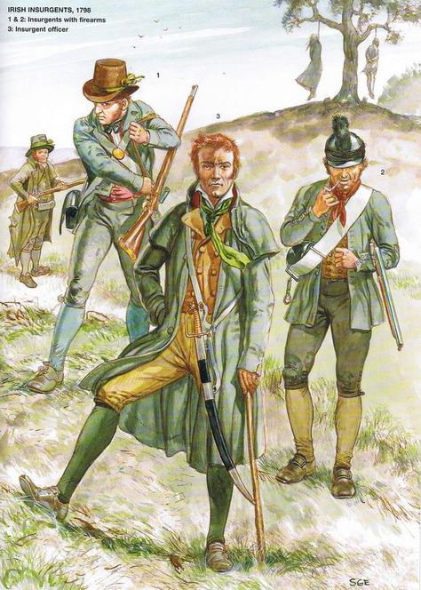 United Irishmen rebels--1798 Irish Independence, Napoleonic Wars, South Afrika, Celtic Warriors, Irish Warrior, Military Artwork, Irish Pride, Irish History, Irish Men