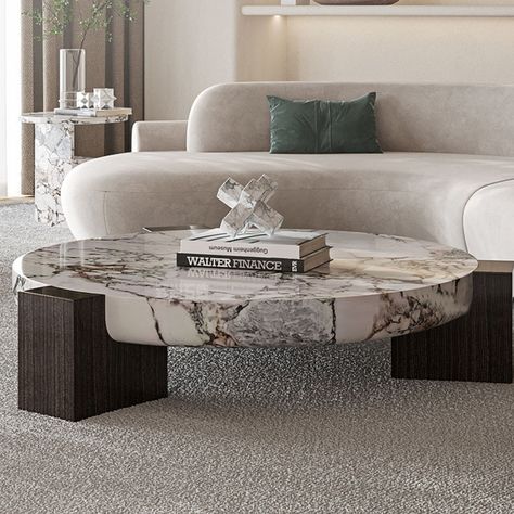 Luxury Marble Stone Furniture Marble Coffee Table Living Room, Round Marble Coffee Table, Living Room Coffee Tables, Stone Furniture, Center Table Living Room, Marble Round Coffee Table, Marble Tables Design, Luxury Coffee Table, Marble Furniture