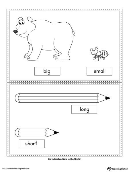 Short And Long Worksheet, Long And Short Worksheet Preschool, Same And Different Activities Preschool, Near And Far Worksheets For Preschool, Wide And Narrow Worksheets, Long Short Worksheet, Big And Small Worksheets For Preschool, Big Small Concept For Kids, Long And Short Activities Preschool